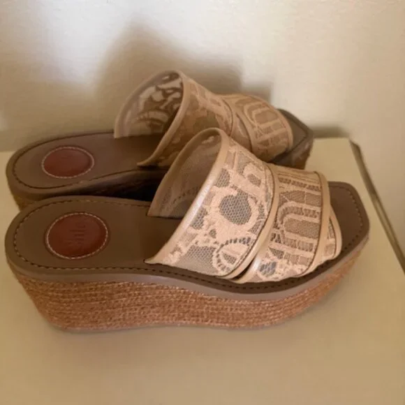CHLOÉ Woody Wedge Espadrill sandals - Picture 2 of 4